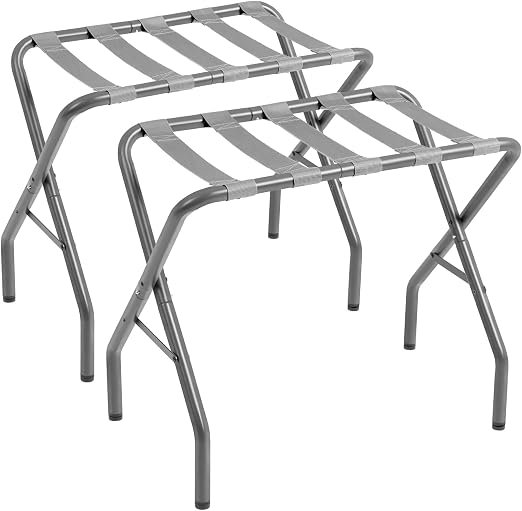 Luggage Rack, Foldable Suitcase Stands Set of 2 for Guest Room