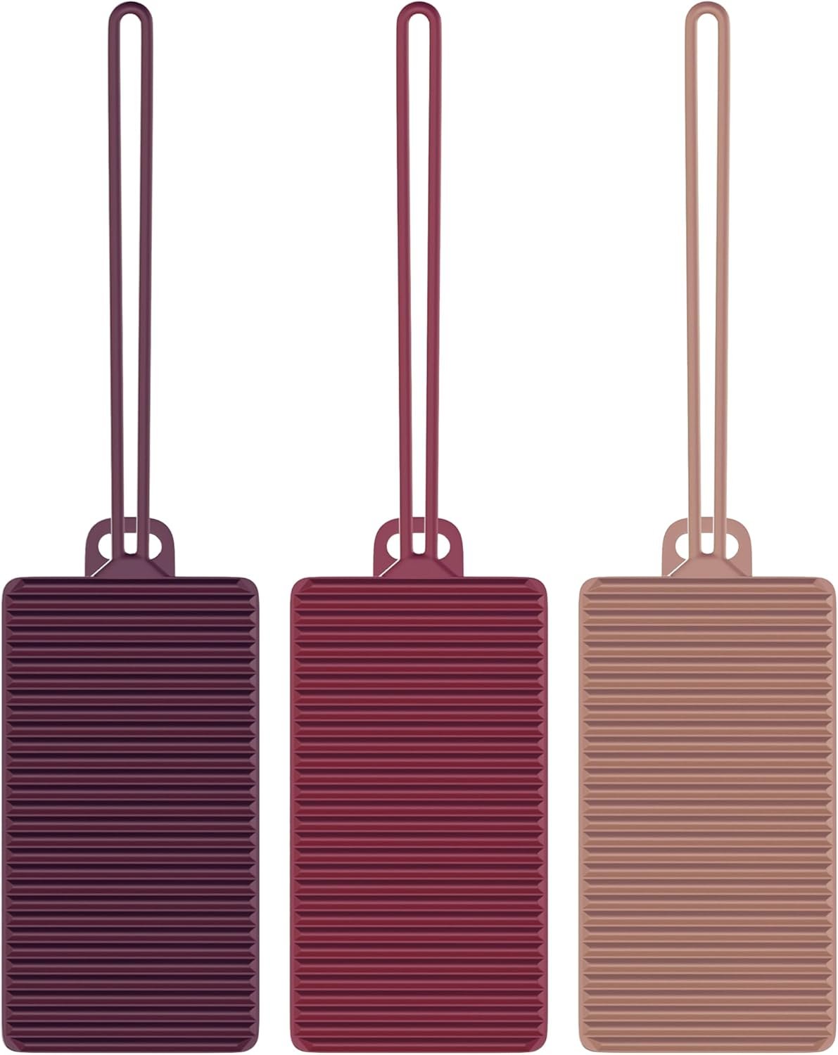 Set of 3 Silicone Privacy Luggage Tags
