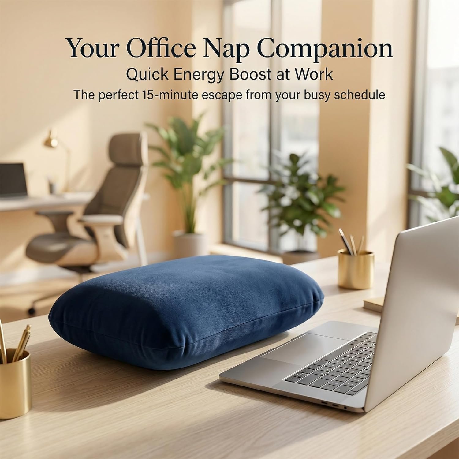 Memory Foam Pillow - Ergonomic Neck & Back Support Pillow for Sleeping, Travel, Relaxation, Soft & Comfortable Pillow for Long Trips and Lounging