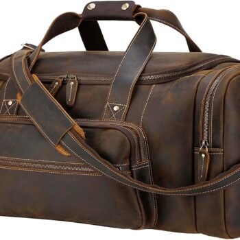 Leather luggage bag