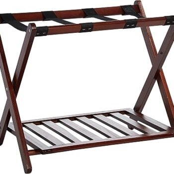 Luggage Rack, Walnut, Solid Wood